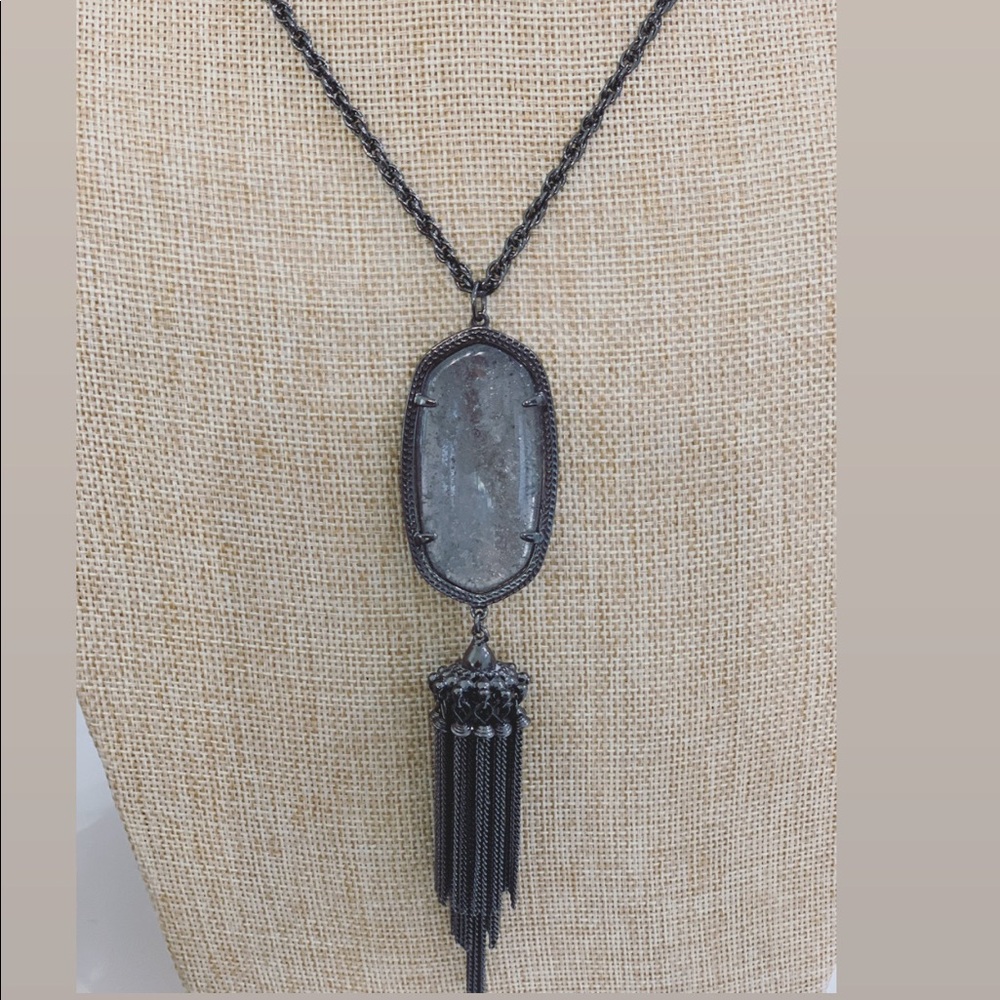 Kendra Scott Classic Gunmetal/Black  Necklace